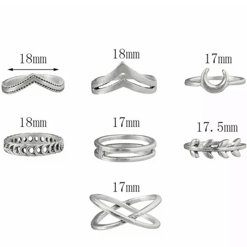 Boho Stackable Ring Set - Picture 2 of 4